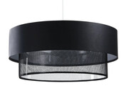 Czarna lampa wisząca nad stół z siatką - S435-Grafton Lumes