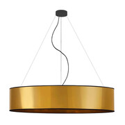 Złota lampa wisząca z okrągłym abażurem 100 cm - EX326-Portona Lumes