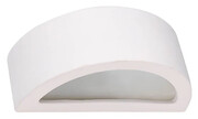 Biały ceramiczny półokrągły kinkiet - A618-Agas Lumes