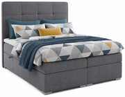 Dwuosobowe łóżko boxspring Monti 160x200 - 32 kolory Edinos