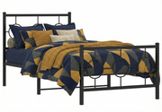 Czarne metalowe łóżko w stylu loft 100x200cm - SLIM Edinos
