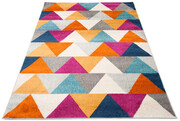 Kolorowy dywan w trójkąty w stylu retro - Caso 6X 240x330 Profeos