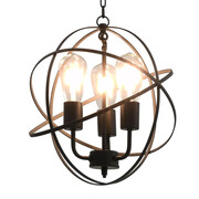 Czarna industrialna lampa wisząca okrągła - EX174-Marni Lumes