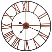 Ścienny zegar retro z czerwonymi wskazówkami 58 cm - Bister 7X Edinos
