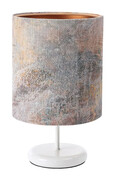 Biała lampa stołowa z abażurem tuba - S359-Cresco Lumes