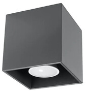 Kwadratowy plafon kostka antracyt - EX537-Lenobri Lumes