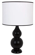 Czarna lampka nocna drewniana - S223-Dominex Lumes