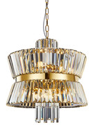 Złoty kryształowy żyrandol w stylu glamour - S005-Corina Lumes