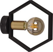 Czarny geometryczny kinkiet loftowy - S527-Weros Lumes