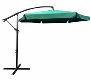 Ciemnozielony parasol do ogrodu z korbką - Epis Edinos