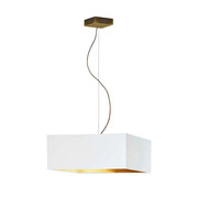 Kwadratowa lampa wisząca ze złotym stelażem - EX363-Intos - 5 kolorów Lumes