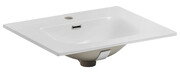 Biała prostokątna umywalka ceramiczna - Kenet 60 cm Edinos