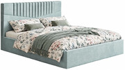 Dwuosobowe łóżko tapicerowane 160x200 Birmi 4X - 36 kolorów Edinos