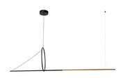 Czarna nowoczesna lampa LED nad stół lub wyspę - A501-Rosil Lumes