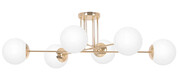 Złota sześciopunktowa lampa sufitowa glamour - A708-Honela Lumes