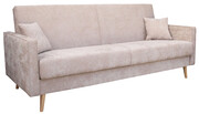 Beżowa sofa rozkładana na nóżkach - Dassia Edinos Premium