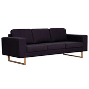 Elegancka trzyosobowa sofa Ladi 3X - czarna Edinos