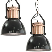 Czarna lampa wisząca w stylu loftowym 2 sztuki - EX156-Impaco Lumes