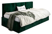 Zielone łóżko z wysokim oparciem Sorento 4X - 3 rozmiary 120x200cm Elior