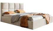 Jednoosobowe łóżko z pojemnikiem 120x200 Nikos 3X - 36 kolorów + materac piankowy Contrix Superb Elior