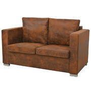 Przytulna brązowa sofa dwuosobowa - Pelagio 2Q Edinos