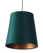 Zielono-miedziana lampa wisząca ze stożkowym abażurem - S403-Arva Lumes