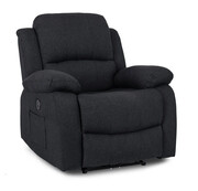 Czarny wypoczynkowy fotel do masażu - Tryton 4X Elior