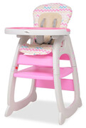 Różowe krzesełko dziecięce do karmienia 3w1 - Atis Elior