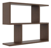 Minimalistyczna ciekawa półka wisząca w kolorze wenge - Keller Edinos
