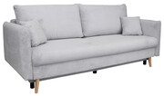 Szara sztruksowa sofa rozkładana - Ferisso Edinos Premium