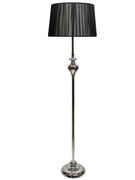 Czarna lampa stojąca z dekoracyjną stalową podstawą - V165-Rotom Lumes