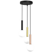 Potrójna czarna lampa wisząca - K566-Siverto Lumes