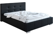 Tapicerowane łóżko dwuosobowe 200x200 Keren 3X - 36 kolorów + materac lateksowy Contrix Rubber SX Elior