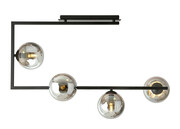 Industrialna lampa sufitowa z grafitowymi kloszami - D107-Solini Lumes