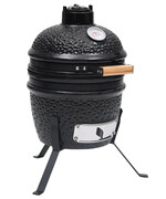 Czarny ceramiczny grill z funkcją wędzenia - Foxie Edinos
