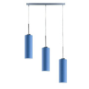 Lampa wisząca z abażurami na srebrnym stelażu - EX385-Składany - 18 kolorów Lumes
