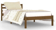Skandynawskie łóżko sosnowe miodowy brąz 90x200 cm - Lenar 3X Elior