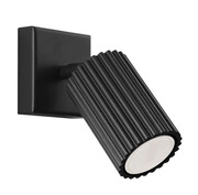Czarny metalowy kinkiet karbowany - D290-Melson Lumes