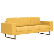Elegancka trzyosobowa sofa Williams 3X - żółta Elior