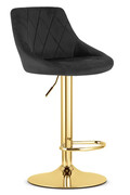 Czarny stylowy hoker welurowy w stylu glamour - Alho Edinos