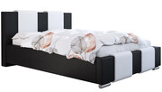 Podwójne łóżko z pojemnikiem 180x200 Lamar 3X - 36 kolorów + materac lateksowy Contrix Rubber SX Elior