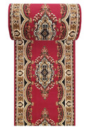 Czerwony klasyczny chodnik dywanowy na metry - Viko 60 cm Profeos