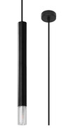 Czarna punktowa lampa wisząca tuba - S159-Cyref Lumes