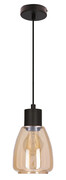 Nowoczesna lampa wisząca z bursztynowym kloszem - D202-Semi Lumes