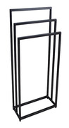 Czarny stojący wieszak na ręczniki 45 cm - Ursa 3X Edinos