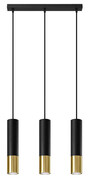 Czarno-złota lampa wisząca nad stół - EXX246-Oller Lumes