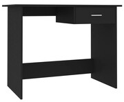 Czarne minimalistyczne biurko o szerokości 100 cm - Mirden Edinos