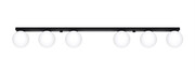 Czarna lampa sufitowa z 6 kloszami - A167-Soho Lumes
