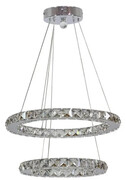 Kryształowa lampa wisząca dwa okręgi - V071-Emarox Lumes