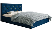 Podwójne łóżko pikowane 180x200 Netta 2X - 36 kolorów + materac lateksowy Contrix Rubber SX Elior